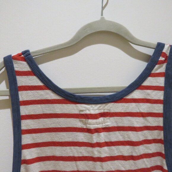 VINTAGE DENIM & SUPPLY RALPH LAUREN American Flag Slub Cotton Tank Top Y2K Sz M - Picture 11 of 13